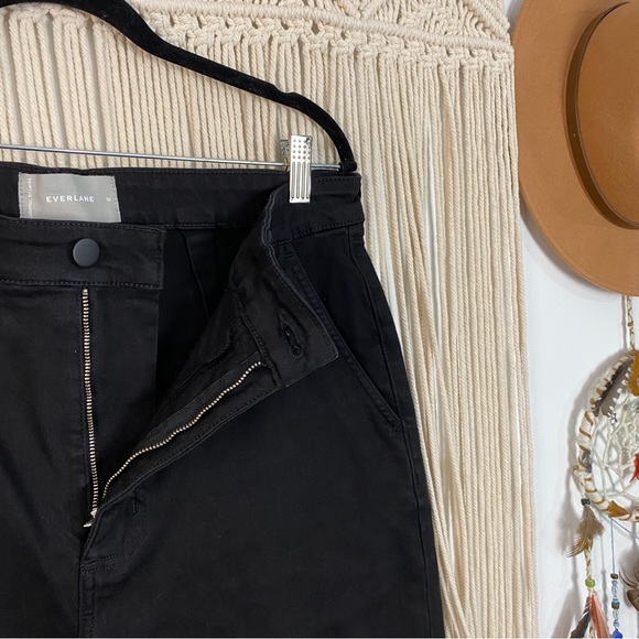 Everlane Straight Crop Leg Black Denim Jeans Size 16 - Picture 6 of 6